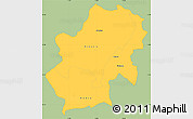 Savanna Style Simple Map of Radovis, single color outside