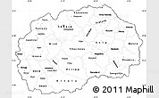 Blank Simple Map of Macedonia, cropped outside