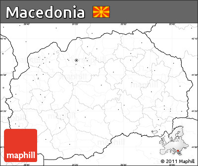 Blank Simple Map of Macedonia, no labels