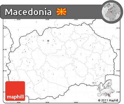 Blank Simple Map of Macedonia, no labels