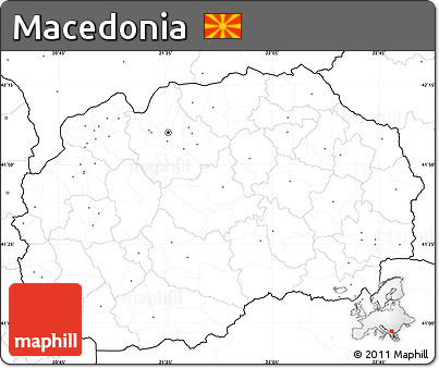 Blank Simple Map of Macedonia, no labels
