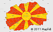 Flag Simple Map of Macedonia, single color outside