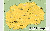 Savanna Style Simple Map of Macedonia, cropped outside