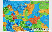 Political 3D Map of Skopje