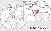 Blank Location Map of Skopje