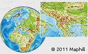 Physical Location Map of Skopje