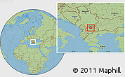 Savanna Style Location Map of Skopje