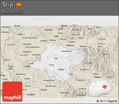 Classic Style 3D Map of Stip