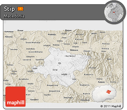 Classic Style 3D Map of Stip