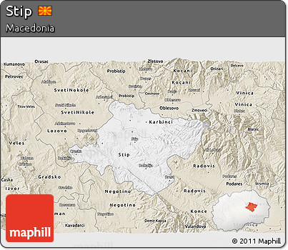 Classic Style 3D Map of Stip