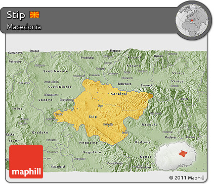 Savanna Style 3D Map of Stip