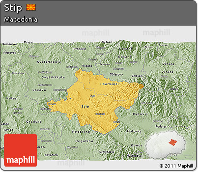 Savanna Style 3D Map of Stip