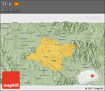 Savanna Style 3D Map of Stip