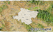 Shaded Relief 3D Map of Stip, satellite outside