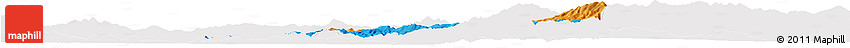 Political Horizon Map of Stip, cropped outside
