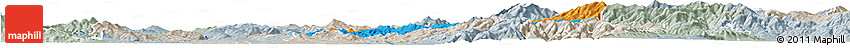 Political Horizon Map of Stip, lighten, semi-desaturated