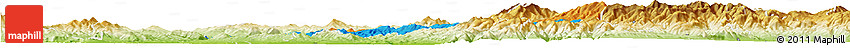Political Horizon Map of Stip, physical outside