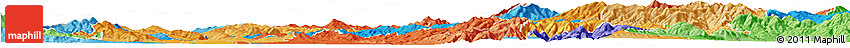 Political Horizon Map of Stip, political shades outside