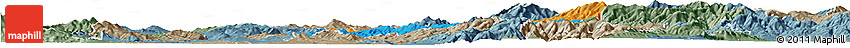 Political Horizon Map of Stip, semi-desaturated