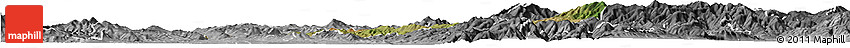 Satellite Horizon Map of Stip, desaturated