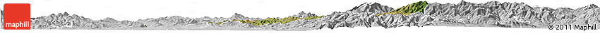 Satellite Horizon Map of Stip, lighten, desaturated