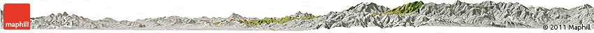 Satellite Horizon Map of Stip, lighten, semi-desaturated