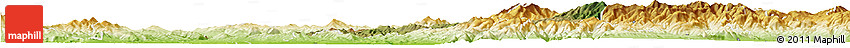 Satellite Horizon Map of Stip, physical outside