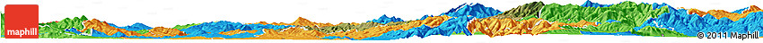 Satellite Horizon Map of Stip, political outside