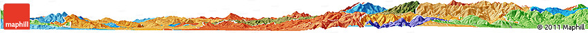 Satellite Horizon Map of Stip, political shades outside