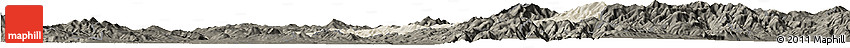 Shaded Relief Horizon Map of Stip, darken