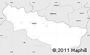 Silver Style Simple Map of Karbinci