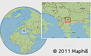 Savanna Style Location Map of Stip, within the entire country