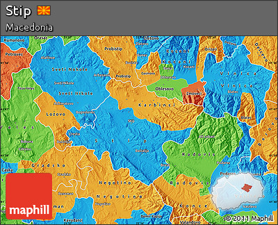 Political Map of Stip