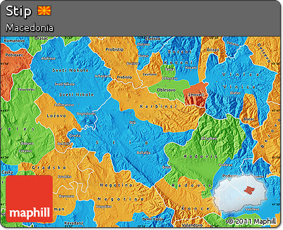 Political Map of Stip