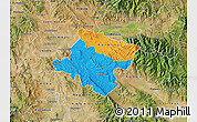Political Map of Stip, satellite outside