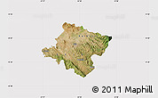 Satellite Map of Stip, cropped outside