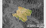 Satellite Map of Stip, darken, desaturated