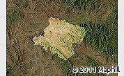 Satellite Map of Stip, darken