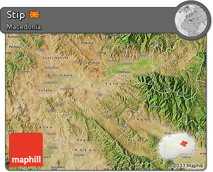 Satellite Map of Stip
