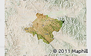 Satellite Map of Stip, lighten