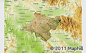 Satellite Map of Stip, physical outside