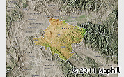 Satellite Map of Stip, semi-desaturated
