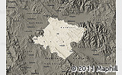 Shaded Relief Map of Stip, darken
