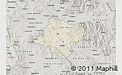 Shaded Relief Map of Stip, semi-desaturated
