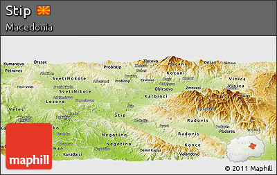 Physical Panoramic Map of Stip