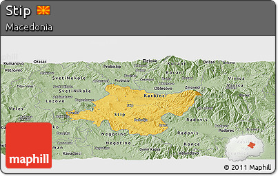 Savanna Style Panoramic Map of Stip