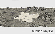 Shaded Relief Panoramic Map of Stip, darken