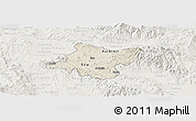 Shaded Relief Panoramic Map of Stip, lighten