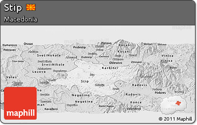 Silver Style Panoramic Map of Stip