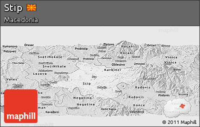 Silver Style Panoramic Map of Stip